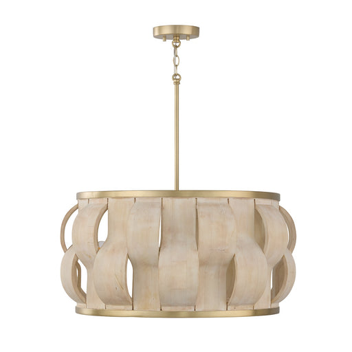Willa Four Light Pendant Matte Brass