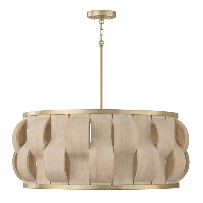 Capital Lighting - 357561MA - Six Light Pendant - Willa - Matte Brass