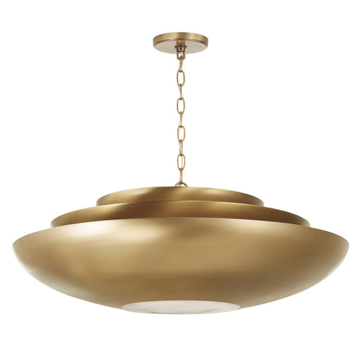 Gia Four Light Pendant Aged Brass