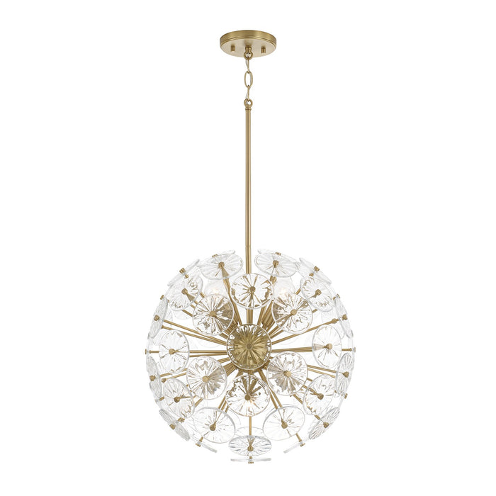 Capital Lighting - 357881MA - Eight Light Pendant - Emelie - Matte Brass