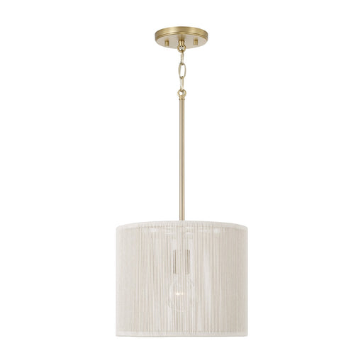 Tara One Light Pendant Matte Brass