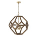 Capital Lighting - 358441NM - Four Light Pendant - Geo - Nordic Wood and Matte Brass