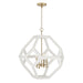 Capital Lighting - 358441WM - Four Light Pendant - Geo - Flat White and Matte Brass