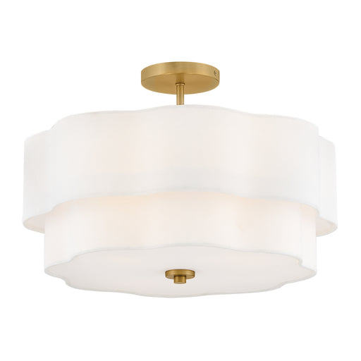 Gwen LED Semi-Flush Mount Lacquered Brass