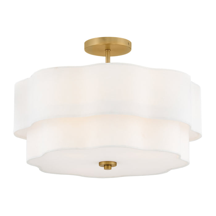 Hinkley - 47733LCB - LED Semi-Flush Mount - Gwen - Lacquered Brass