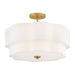 Hinkley - 47733LCB - LED Semi-Flush Mount - Gwen - Lacquered Brass