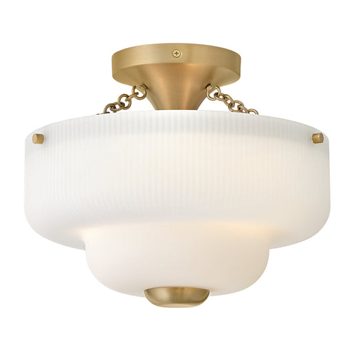 Adella LED Semi-Flush Mount Lacquered Brass