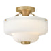 Hinkley - 48571LCB - LED Semi-Flush Mount - Adella - Lacquered Brass