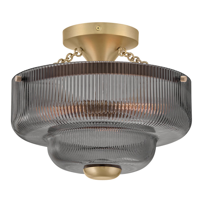 Hinkley - 48571LCB-SM - LED Semi-Flush Mount - Adella - Lacquered Brass