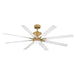 Hinkley - 907166FHB-LWD - 66" Smart Fan - Vantage - Heritage Brass