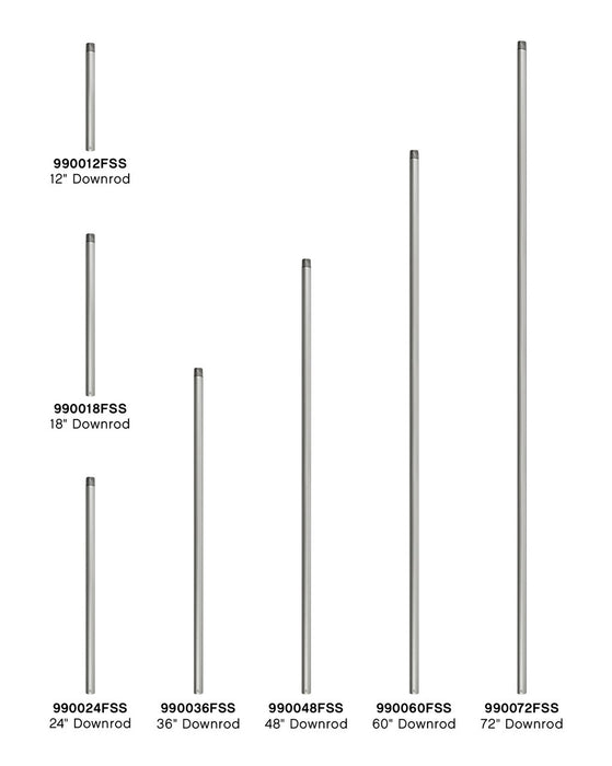 Hinkley - 990018FSS - Downrod - 18" Downrod - Satin Steel