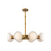 Alora - CH320837VBAR-UNV - LED Chandelier - Alonso - Vintage Brass/Alabaster