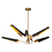 Alora - CH347646MBVB-UNV - LED Chandelier - Osorio - Matte Black/Vintage Brass