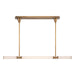 Alora - LP348148VBFR-UNV - LED Linear Pendant - Edwin - Vintage Brass/Frosted Ribbed Glass