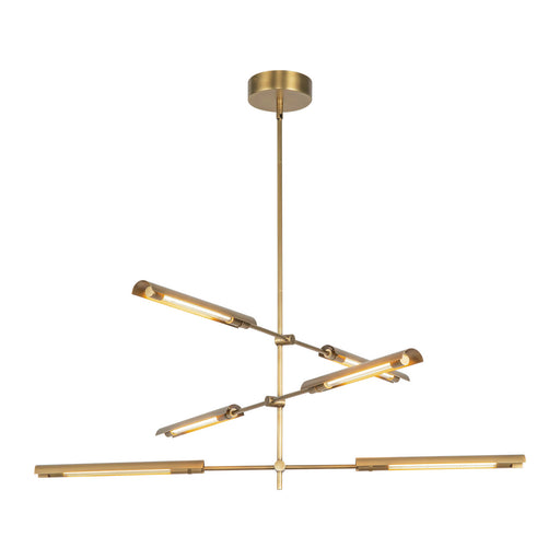 Alora - MP316406VBMS-UNV - LED Pendant - Astrid - Metal Shade/Vintage Brass