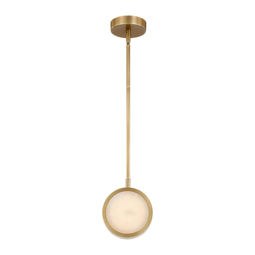 Alora - PD325106VBAR-UNV - LED Pendant - Blanco - Vintage Brass/Alabaster