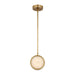Alora - PD325106VBAR-UNV - LED Pendant - Blanco - Vintage Brass/Alabaster