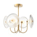 Alora - PD417904BGCR-UNV - LED Pendant - Hera - Brushed Gold/Clear Ribbed Glass