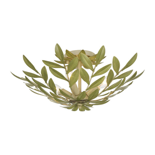 Crystorama - 560-CT - Four Light Semi Flush Mount - Broche - Champagne Green Tea