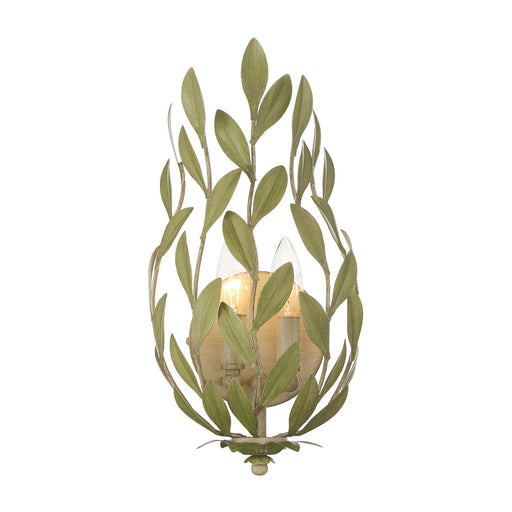 Broche Two Light Wall Sconce Champagne Green Tea