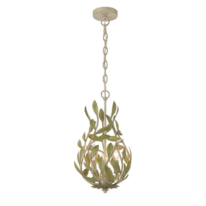 Crystorama - 565-CT - Three Light Chandelier - Broche - Champagne Green Tea
