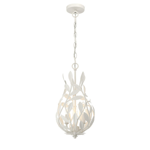 Broche Three Light Chandelier Matte White