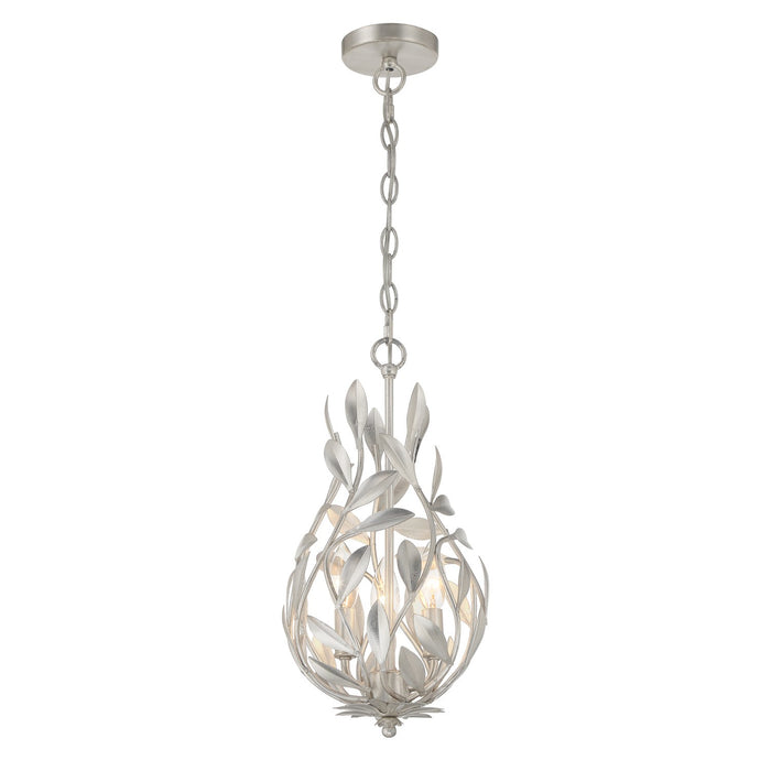 Crystorama - 565-SA - Three Light Chandelier - Broche - Antique Silver