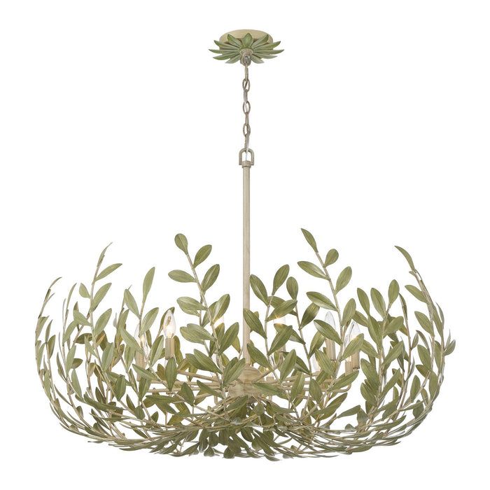 Crystorama - 569-CT - 12 Light Chandelier - Broche - Champagne Green Tea