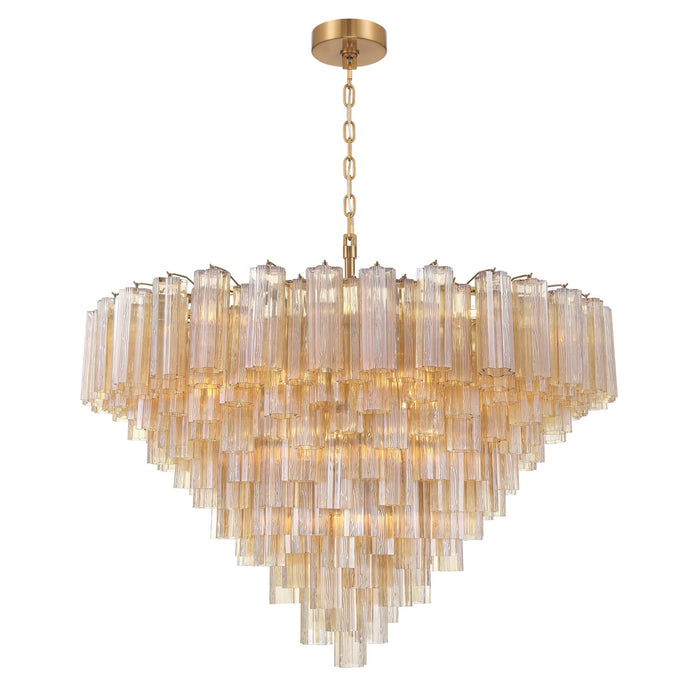 Crystorama - ADD-327-AG-AM - 28 Light Chandelier - Addis - Aged Brass
