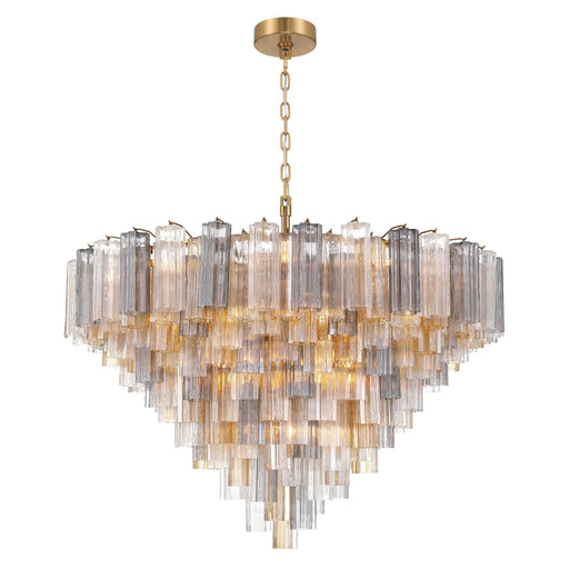 Addis 28 Light Chandelier Aged Brass