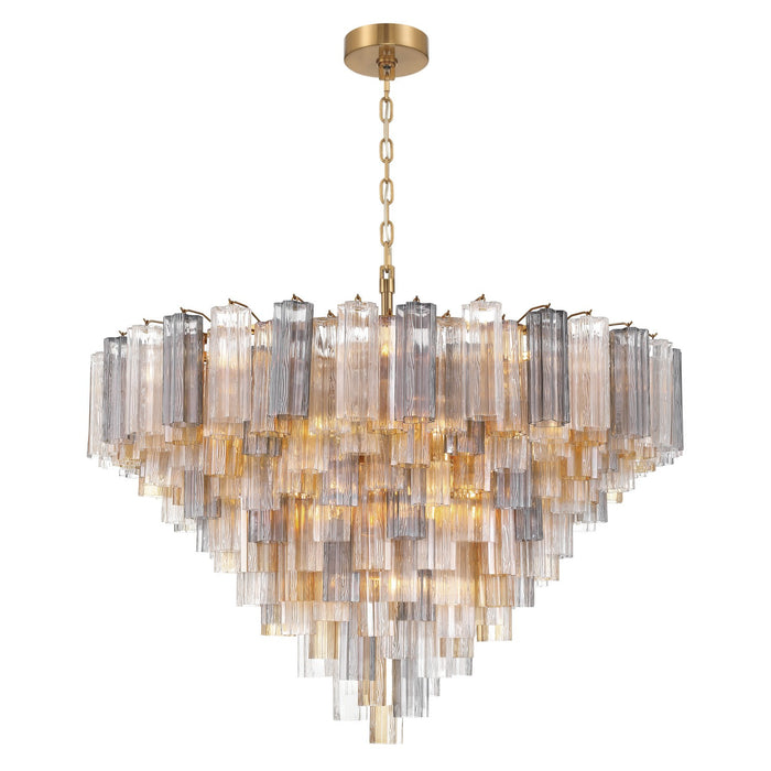 Crystorama - ADD-327-AG-AU - 28 Light Chandelier - Addis - Aged Brass
