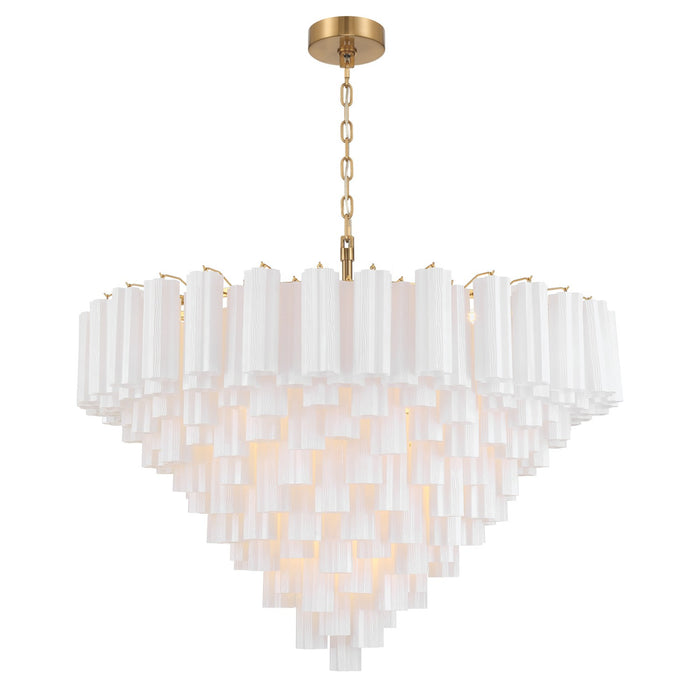 Crystorama - ADD-327-AG-WH - 28 Light Chandelier - Addis - Aged Brass