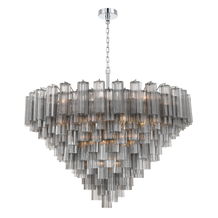 Crystorama - ADD-327-CH-SM - 28 Light Chandelier - Addis - Polished Chrome