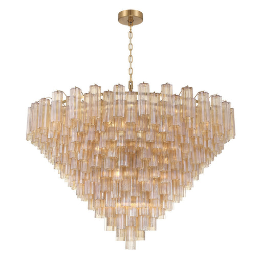 Crystorama - ADD-329-AG-AM - 40 Light Chandelier - Addis - Aged Brass