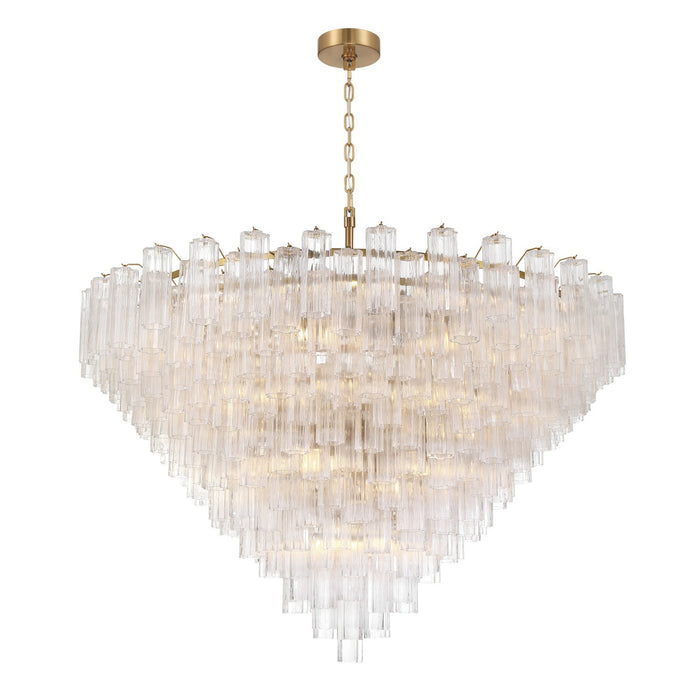 Crystorama - ADD-329-AG-CL - 40 Light Chandelier - Addis - Aged Brass