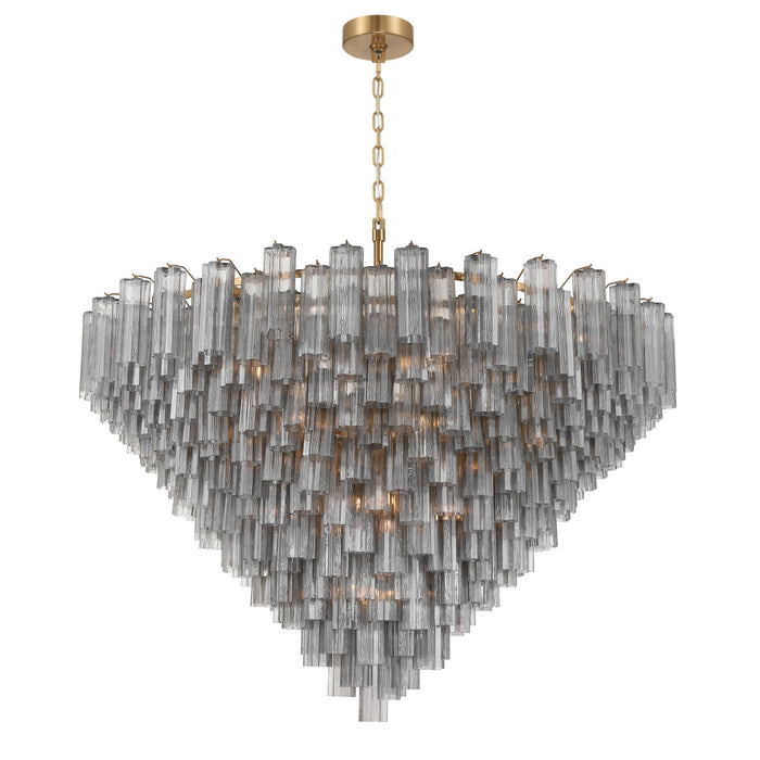 Crystorama - ADD-329-AG-SM - 40 Light Chandelier - Addis - Aged Brass