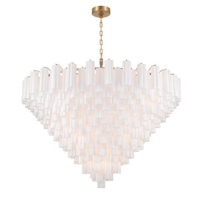 Crystorama - ADD-329-AG-WH - 40 Light Chandelier - Addis - Aged Brass