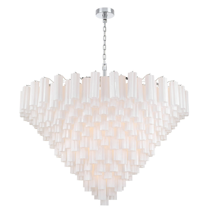 Crystorama - ADD-329-CH-WH - 40 Light Chandelier - Addis - Polished Chrome