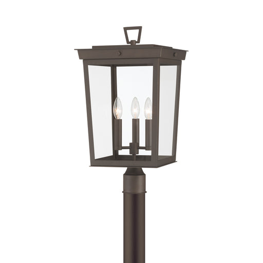 Belmont Three Light Outdoor Post Mount Twilight Bronze