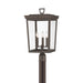 Crystorama - BEL-A8069-TZ - Three Light Outdoor Post Mount - Belmont - Twilight Bronze