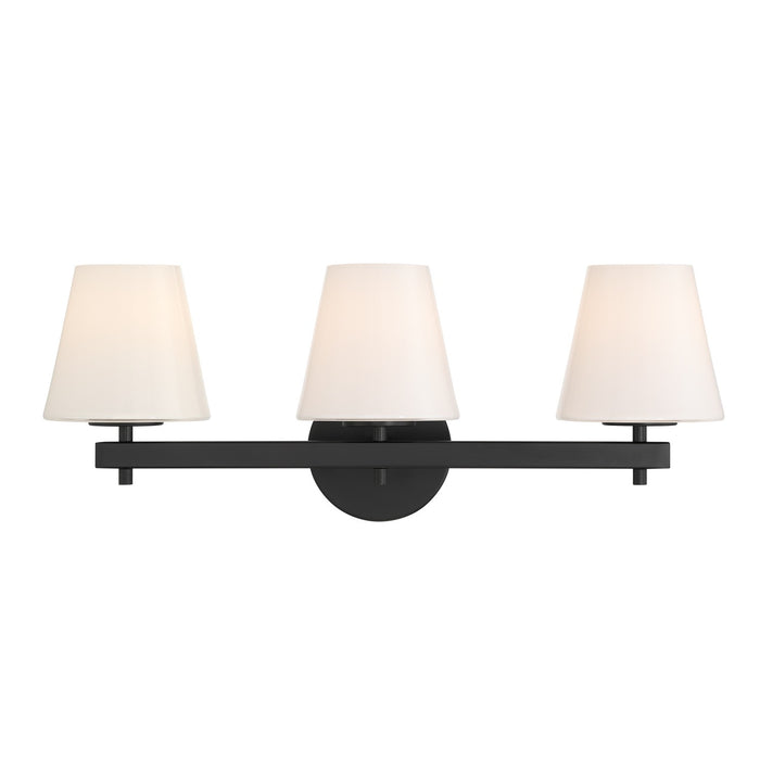 Crystorama - COL-203-BK - Three Light Bath - Colton - Black