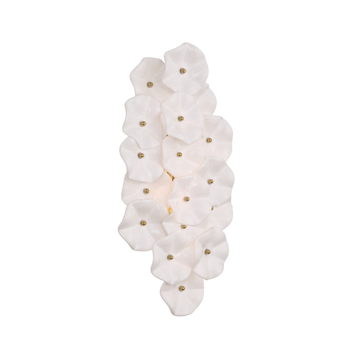 Crystorama - ESM-4001-AG-WH - Four Light Wall Sconce - Esme - Aged Brass