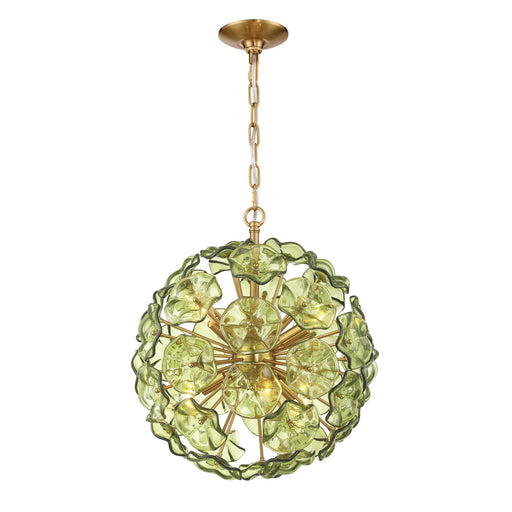 Crystorama - ESM-4005-AG-GR - Six Light Chandelier - Esme - Aged Brass