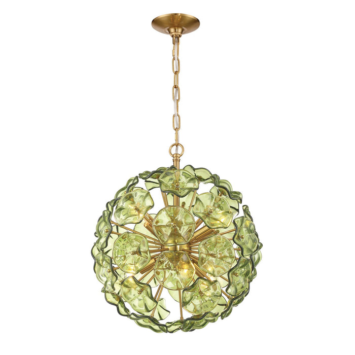 Crystorama - ESM-4005-AG-GR - Six Light Chandelier - Esme - Aged Brass