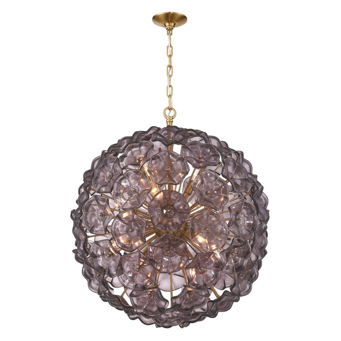 Crystorama - ESM-4009-AG-SM - 12 Light Chandelier - Esme - Aged Brass