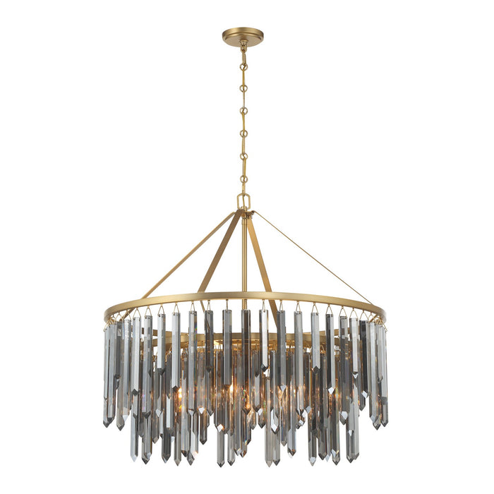 Crystorama - GEM-7005-MG-SS - Nine Light Chandelier - Gemma - Modern Gold