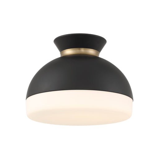 Gidget Two Light Flush Mount Matte Black + Vibrant Gold