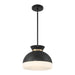 Crystorama - GID-4015-MK-VG - Two Light Pendant - Gidget - Matte Black + Vibrant Gold