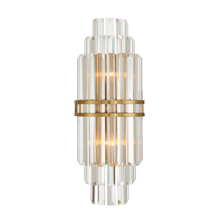 Crystorama - HAY-1411-AG - Two Light Wall Sconce - Hayes - Aged Brass