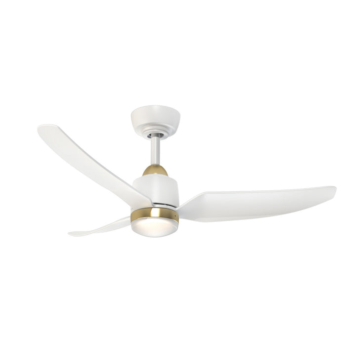 Kuzco Lighting - CF72942-BG/WH-5CCT - 42" Ceiling Fan - Hugo - Brushed Gold/Matte White